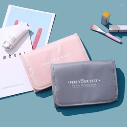 Storage Bags Folding Women's Cosmetic Bag Waterproof Toiletry Tools Make-up Supplieszip Lock Organiser Bathroom Travel Accessories