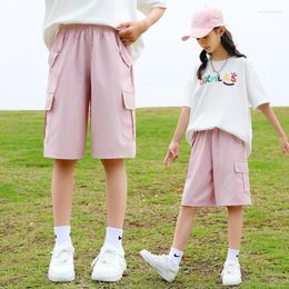 Trousers Summer Girls Pink Shorts Daily Casual Sports Short Pants High Street Fashion Children's Clothes Teenage Clothing