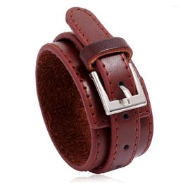 Charm Bracelets Factory Direct Multi-layer PU Leather Bracelet Punk Imitation Design Mens Couple