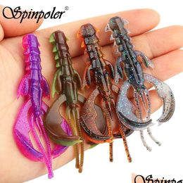 Baits Lures Spinpoler Floating Uv Lighting Soft Fishing Lure Shrimp Scent Artificial Salted Freshwater Saltwater Perch Pike 231020 Dro Otpcu