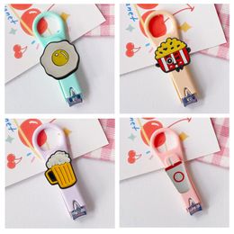 Nail Files Food Cartoon Clippers Stainless Steel Fingernail For Kids Folding Kawaii Tra Sharp Sturdy Cutters Set Creative Childrens Sm Otut3