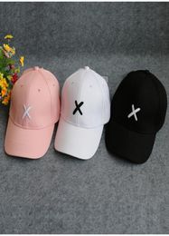 X embroidered baseball cap fashionable couple crooked tongue cap student sunshade hat9980986