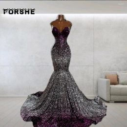 Party Dresses Mix Sequin Mermaid Porm 2024 Sweetheart Black Girls Gala Gowns Feathers Evening Dress