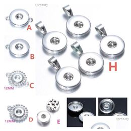 Clasps Hooks Many Styles Metal Alloy 18Mm/12Mm Noosa Ginger Snap Button Base Pendant Jewellery Findings Accessories For Diy Bracelet Nec Oti6X
