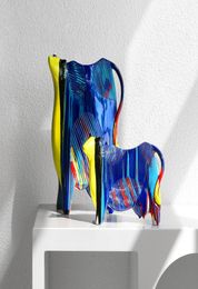 Art Abstract Cow Ornaments Animal Creative Nordic Living Room TV Cabinet Hallway Desktop Home Soft Furnishings Crafts3991564