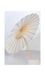 Umbrellas 60Pcs Bridal Wedding Parasols White Paper Beauty Items Chinese Mini Craft Umbrella Diameter 60Cm Sn4664 Drop Delivery Ho9899419