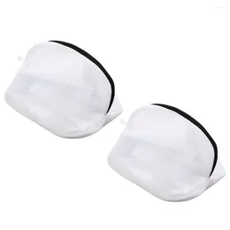 Laundry Bags 2 Pcs Bag Travel Toiletry Zippered Mesh Wash Shoes Washing Safe Care Pouch Polyester Sneaker Pouches