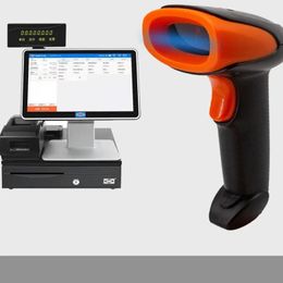 NEW Fashion Wireless Red Light Scanner Bar Code QR Scan Gun 1D Fast Recognition High Quality With Built In Battery