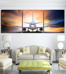 3 Pieces Canvas Art Airplane Take Off Plane Canvas Painting Posters And Prints Decor Wall Pictures Painting3026335