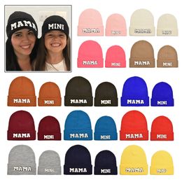 Mama & Mini Matching Beanies Mother Baby Winter Knit Wool Beanie Ski Cap