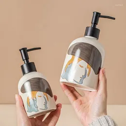 Liquid Soap Dispenser Creative Ceramic Press Bottle Lotion Hand Sanitizer Shower Gel Shampoo Household Expensive Bath Home