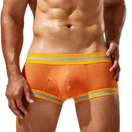 Underpants Mens Sexy Low Rise Thin Boxer Briefs Underwear Trunks Shorts Open Croath Pouch Casual Comfortable Men's