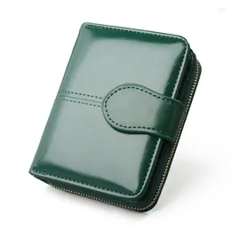 Wallets For Women Small Short Wallet Trend 2024 Card Coin Purse Ladies Faux Leather Mini Bags Black Blue Green Wine Red Brown