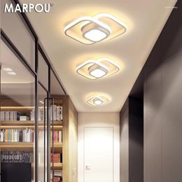 Ceiling Lights MARPOU Led Aisle Home Lighting For Bedroom Hallway AC 220V Black White Warm /Cold Fixture Indoor