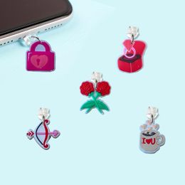 Jewellery Pink Valentines Day Cartoon Shaped Phone Dust Plug Anti Usb Type C Cute Charging Port Charm Cell Anti-Dust Plugs For Charge Ottlc
