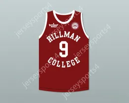 CUSTOM NAY Name Youth/Kids DWAYNE WAYNE 9 HILLMAN COLLEGE MAROON BASKETBALL JERSEY WITH EAGLE PATCH A DIFFERENT WORLD Top Stitched S-6XL