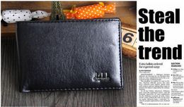 2021 Fashion New Vintage PU Mens Wallets Fine Bifold Brown Black PU Leather Credit Card Cool tri fold Wallet for men DHL1191790