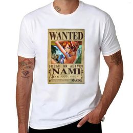 Men's Tank Tops Nami Wanted Poster T-shirt Sweat Quick-drying Mens White T Shirts