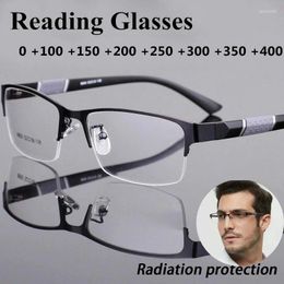 Sunglasses Men Reading Glasses Retro Business Hyperopia Anti Blue Light 0 1.0 To 4.0