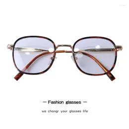 Sunglasses Fashion Square Metal Glasses Frame Women Men 2024 Designer High Quality Trending Product Anti Blue Light Glasse