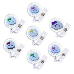 Decorative Objects Figurines Cloud Cartoon Badge Reel Retractable Nurse Id Card Cute For Nurses Medical Reels With Alligator Clip Name Otara