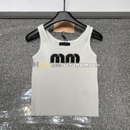 Spring Summer Tanks Top Women Rhinestone Letter Vest Solid Colour Yoga T Shirt Designer Sexy Vests