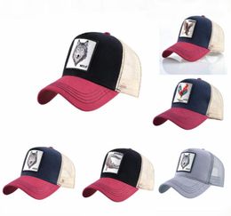 Fashion Men039s Snapback Caps Summer Breathable Baseball Cap Women Cool Streetwear Wolf Embroidery Trucker Bones Unisex Hip Hop9137689