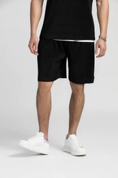 Miyake Pleated Shorts For Men Clothing Loose Casual Summer Clothes Gym Sport Drawstring Pants 240517