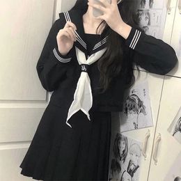Clothing Sets Japanese JK Uniform School Girl S-3XL Green College Style Suit Sailor Costume Women Sexy Shirt Pleated Skirt