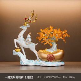 Decorative Objects Figurines Modern gifts for living room new home decorations panda quicksand paintings TV cabinets foyer H240517 JD6C