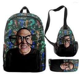 Backpack Fashion Youthful Funny Gilbert GOttfried 3pcs/Set 3D Print Bookbag Laptop Daypack Backpacks Chest Bags Pencil Case