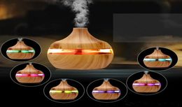 Usb7 Colour electric fragrance diffuser led wood air humidifier essential oil aromatherapy machine cooling purifier household1102194
