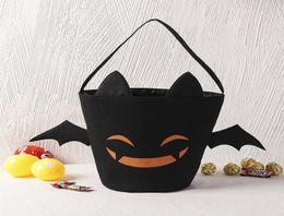 Halloween Candy Bag Witch Handbags Canvas Festival Gift Party Favours Cartoon Pumpkin Vampire Ghost Christmas Kids Candies Storage 6434778