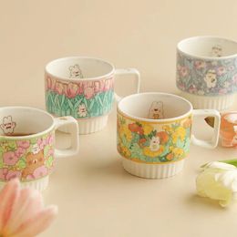 Mugs Ceramic Mug High Appearance Level Cute Animal Cartoon With Handle Water Home Tea Coffee Couple