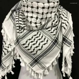 Bandanas Military Shemagh Tactical Desert Scarf Men Neck Head Wraps For Cotton Keffiyeh Arab Wrap With Tassel