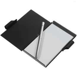 Pocket Notepad Office School Note Planner Metal Case With Pen Small Notebook Mini