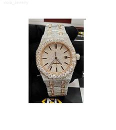 2023 Best Price Quality Automatic Movement Mechanical Handmade DEF VVS Moissanite Diamond Iced Out Hip Hop Watch For Men