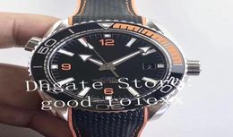 435mm Watches Men039s Automatic Watch Orange Black Bezel Cal8900 Movement VSF Axial Men Dive 600m Rubber Strap Water Resistan6558370