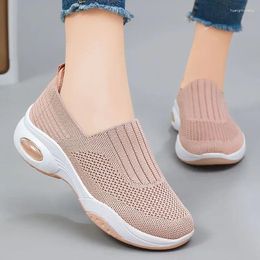 Casual Shoes Anti-skid Flats Loafer For Women Thick Sole Slip-on Footwear Soft Comfort Wear-resistant Woman Sneakers