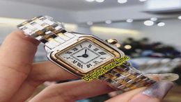 Panthere Small 22mm W2PN0006 White Dial Swiss Quartz Womens Watch Two Tone Yellow Gold Bracelet Fashion Ladies Watches Puretime 15139551