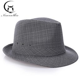 British Retro Mens Top Jazz Hat Size 4 57 58 59 60CM Straw Hat Fashion Mens Sunhat Gentleman 240430