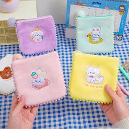 Storage Bags Cartoon Protective Case Girl Student Sanitary Embroidery Cotton Bag Headset Aunt Towel
