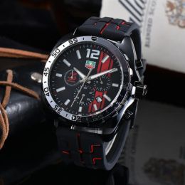 High Quality Top Brand TAG F1 Racing Series Luxury Mens Watch Sports Silicone Strap Super Luminous Waterproof 3 eys Automatic Designer Movement Watches AAAAA