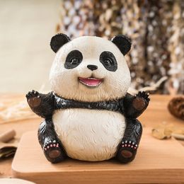 Cute Panda Ornaments Desk Miniatures Toy Birthday Gifts to friends Mini Model Chinese style tourism souvenirs 240517
