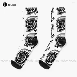Women Socks Turbo - Race? Black Red White And Blue Personalized Custom Unisex Adult Teen Youth Halloween Christmas Gift