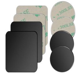 Black Metal Plate Universal Car Phone Holder for Magnetic Adsorption Desk Wall PhoneHolder Iron Sheets fit Air Vent CarHolder6007120