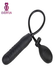 Silicone anal butt plugs inflate huge realistic dildo with pump adult products sex toys for woman female masturbator Y181104022897221