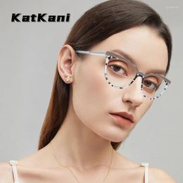 Sunglasses Frames KatKani Round Flexible TR90 Optical Prescription Small Face Eyeglasses Frame Female Ultra-light Durable Myopia Glasses