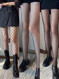 Women Socks Women's Fishnet Tights Fashion Thin Fishnets Lolita Stockings Summer Mesh Pantyhose Cosplay Nightclub JK Lingerie