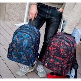 2024-2025 Cheap outdoor bags camouflage travel backpack computer bag Oxford Brake chain middle school student bag many Colours t009